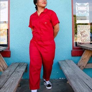 Dickies Red Coveralls Work Jumpsuit